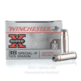Image of Winchester Super-X 38 Special +P Ammo - 50 Rounds of 125 Grain SJHP +P Ammunition