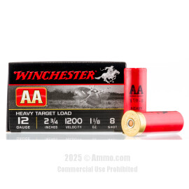 Image of Winchester AA 12 ga Ammo - 250 Rounds of 1-1/8 oz. #8 Heavy Shot (Lead) Ammunition