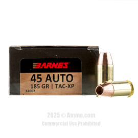 Image of Barnes VOR-TX 45 ACP Ammo - 20 Rounds of 185 Grain TAC-XP Ammunition