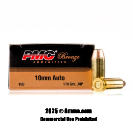 Image of PMC Bronze 10mm Ammo - 500 Rounds of 170 Grain JHP Ammunition