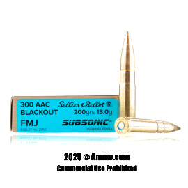 Image of Sellier and Bellot 300 Blackout Ammo - 500 Rounds of 200 Grain FMJ Ammunition