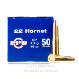 Image of Prvi Partizan 22 Hornet Ammo - 50 Rounds of 45 Grain SP Ammunition