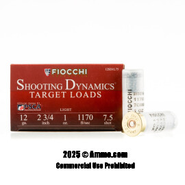 Image of Fiocchi Target Shooting Dynamics 12 Gauge Ammo - 25 Rounds of 1 oz. #7-1/2 Shot Ammunition