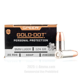Image of Speer 9mm Ammo - 20 Rounds of 124 Grain JHP Ammunition