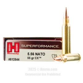 Image of Hornady Superformance 5.56x45 Ammo - 200 Rounds of 55 Grain CX Ammunition