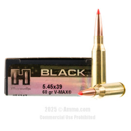 Image of Hornady BLACK 5.45x39 Ammo - 200 Rounds of 60 Grain V-MAX Ammunition