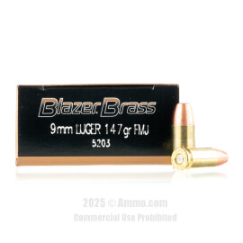 Image of Blazer Brass 9mm Ammo - 1000 Rounds of 147 Grain FMJ Ammunition
