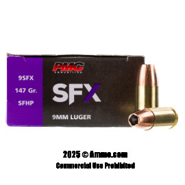 Image of PMC SFX 9mm Ammo - 50 Rounds of 147 Grain JHP Ammunition