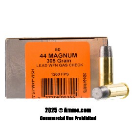 Image of HSM Bear Load 44 Mag Ammo - 50 Rounds of 305 Grain WFNGC Ammunition