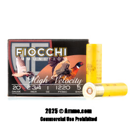 Image of Fiocchi 20 Gauge Ammo - 25 Rounds of 1 oz. #5 Shot (Lead) Ammunition
