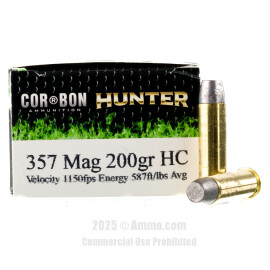 Image of Corbon Hunter 357 Magnum Ammo - 20 Rounds of 200 Grain Hard Cast Ammunition