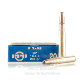 Image of Prvi Partizan 9.3x62mm Ammo - 20 Rounds of 285 Grain SP Ammunition