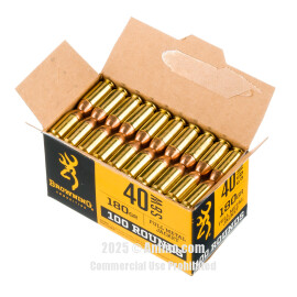 Image of Bulk 40 Cal Ammo - 500  Rounds of Bulk 180 Grain FMJ Ammunition from Browning
