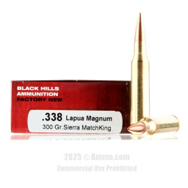 Image of Black Hills 338 Lapua Magnum Ammo - 20 Rounds of 300 Grain HPBT MatchKing Ammunition