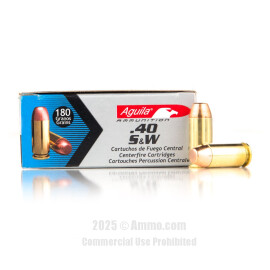 Image of Aguila 40 cal Ammo - 50 Rounds of 180 Grain FMJ Ammunition