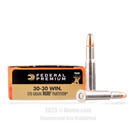 Image of Federal 30-30 Ammo - 20 Rounds of 170 Grain Nosler Partition Ammunition