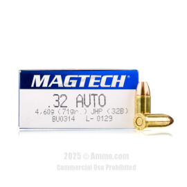 Image of Magtech 32 ACP Ammo - 50 Rounds of 71 Grain JHP Ammunition