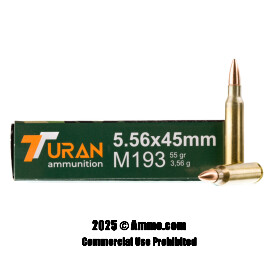 Image of Turan 5.56x45 Ammo - 750 Rounds of 55 Grain FMJ Ammunition