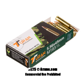 Image of Bulk 5.56x45 Ammo - 750 Rounds of Bulk 55 Grain FMJ Ammunition from Turan