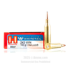 Image of Hornady 243 Win Ammo - 20 Rounds of 100 Grain SP Ammunition
