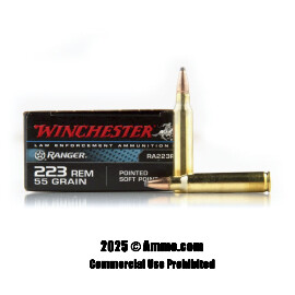 Image of Winchester 223 Rem Ammo - 20 Rounds of 55 Grain PSP Ammunition