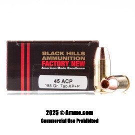 Image of Black Hills Ammunition 45 ACP +P Ammo - 20 Rounds of 185 Grain Barnes TAC-XP Ammunition