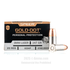 Image of Speer Gold Dot 9mm Ammo - 200 Rounds of 147 Grain JHP Ammunition