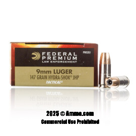 Image of Federal 9mm Ammo - 1000 Rounds of 147 Grain JHP Ammunition