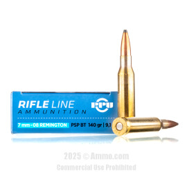 Image of Prvi Partizan 7mm-08 Rem Ammo - 20 Rounds of 140 Grain SP Ammunition