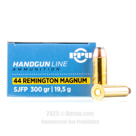 Image of Prvi Partizan 44 Magnum Ammo - 50 Rounds of 300 Grain SJSP Ammunition
