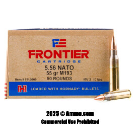 Image of Hornady Frontier 5.56x45 Ammo - 500 Rounds of 55 Grain FMJ M193 Ammunition