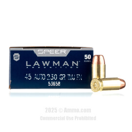 Image of Speer Lawman 45 ACP Ammo - 1000 Rounds of 230 Grain TMJ Ammunition