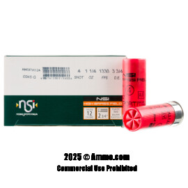 Image of NobelSport High Brass Field 12 Gauge Ammo - 250 Rounds of 1-1/4 oz. #4 Shot Ammunition