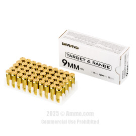 Image of Bulk 9mm Ammo - 1000 Rounds of Bulk 115 Grain FMJ Ammunition from Ammo Incorporated
