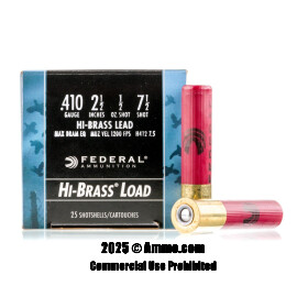 Image For 250 Rounds Of 1/2 oz. #7-1/2 Shot 410 Federal Ammunition