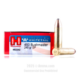 Image of Hornady American Whitetail 450 Bushmaster Ammo - 20 Rounds of 245 Grain InterLock Ammunition