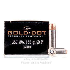 Image of Speer 357 Magnum Ammo - 20 Rounds of 158 Grain JHP Ammunition