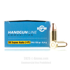 Image of Prvi Partizan 38 Super +P Ammo - 500 Rounds of 130 Grain FMJ Ammunition