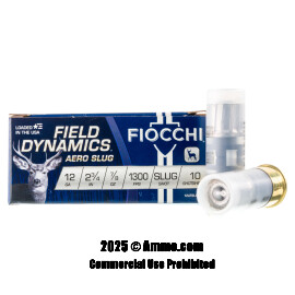 Image of Fiocchi 12 Gauge Ammo - 10 Rounds of 7/8 oz. Rifled Slug Ammunition