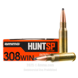 Image of Ammo Inc. Hunt 308 Win Ammo - 20 Rounds of 165 Grain SPBT Ammunition