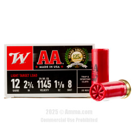 Image of Winchester AA Grand American 125th Anniversary 12 Gauge Ammo - 250 Rounds of 1-1/8 oz. #8 Shot Ammunition
