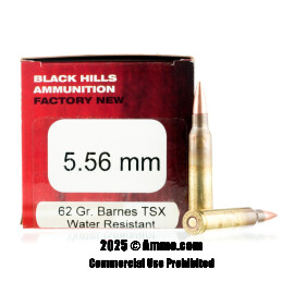Image of Black Hills Ammunition 5.56x45 Ammo - 500 Rounds of 62 Grain TSX Ammunition