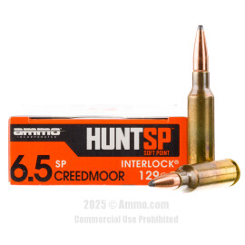 Image of Ammo Inc. Hunt 6.5 Creedmoor Ammo - 20 Rounds of 129 Grain SP Ammunition