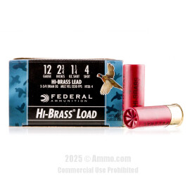 Image of Federal 12 Gauge Ammo - 25 Rounds of 1-1/4 oz. #4 Shot (Lead) Ammunition
