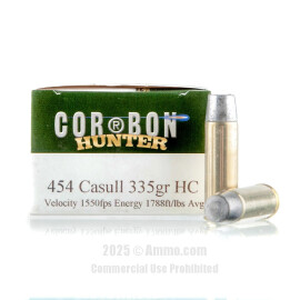 Image of Corbon 454 Casull Ammo - 20 Rounds of 335 Grain Hard Cast Ammunition