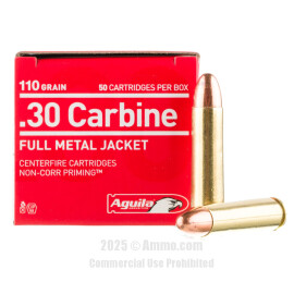 Image of Aguila 30 Carbine Ammo - 1000 Rounds of 110 Grain FMJ Ammunition