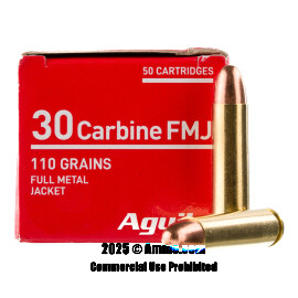 Image of Aguila 30 Carbine Ammo - 1000 Rounds of 110 Grain FMJ Ammunition