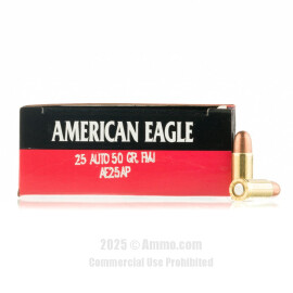 Image of Federal 25 ACP Ammo - 1000 Rounds of 50 Grain FMJ Ammunition