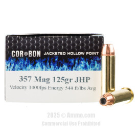 Image of Corbon 357 Magnum Ammo - 20 Rounds of 125 Grain JHP Ammunition