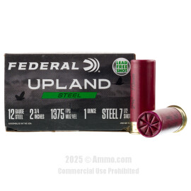 Image of Federal Upland Steel 12 Gauge Ammo - 25 Rounds of 1 oz. #7-1/2 Shot Ammunition